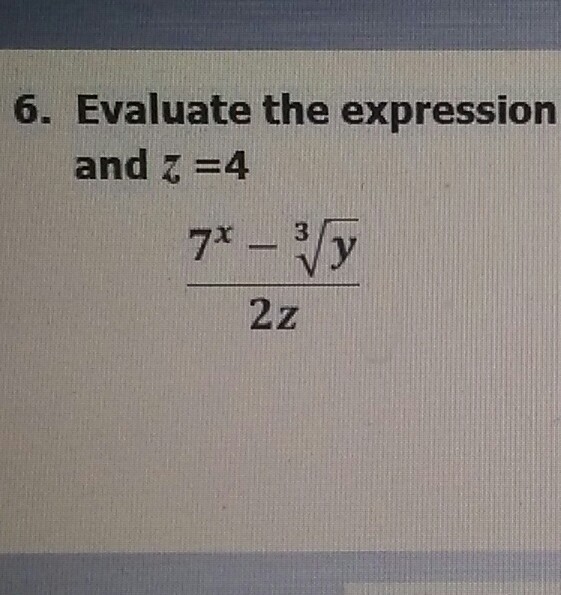 Evaluate the expression below if x=2,y=729,and z=4-example-1