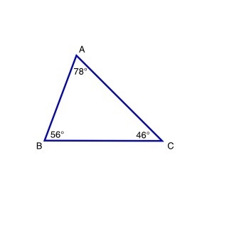 Order the lengths of the sides of ABC from greatest to least. 1._____ 2.______ 3._______ thanks-example-1