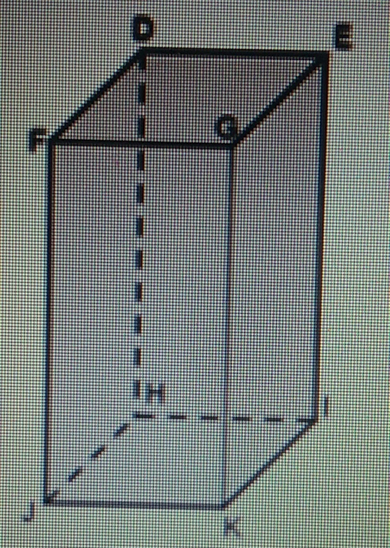 Which two line segments are skew? A. Lines DE and GE B. Lines EI and GK C. Lines GK-example-1