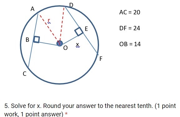 Solve for x. Round your answer to the nearest tenth.-example-1