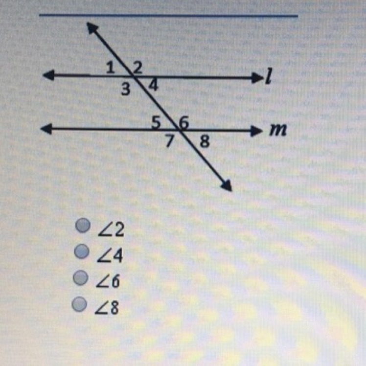 Which angle corresponds to angle 8? I think it's B or D. Please help!!-example-1