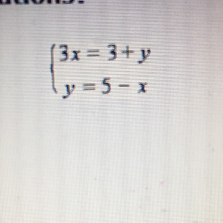 What is the solution for the system of linear equations? a) (2, 3) b) (6, -1) c) (3, 2) d-example-1