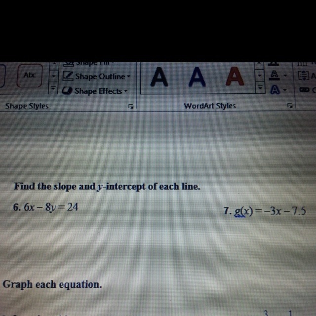 How do you get a slope and y intercept from these equations?? I don’t get it-example-1