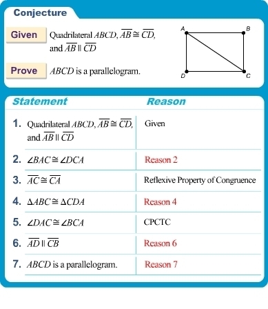 What is the justification for the second step (Reason 2)? Alternate Interior Angles-example-1