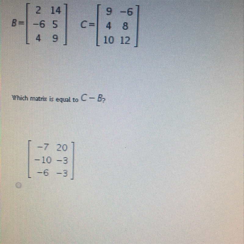 Which matrix is equal to c-b-example-1