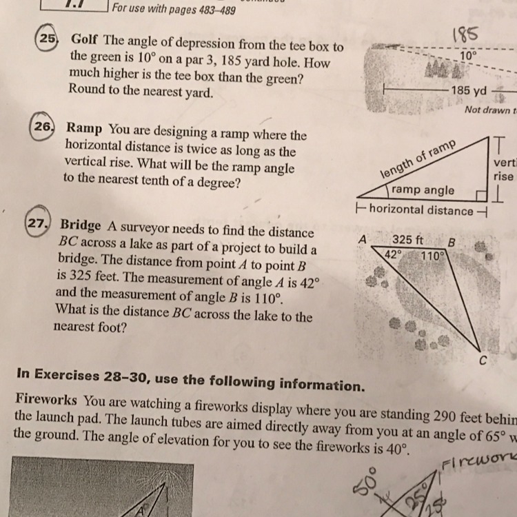 How do I do #27? Using trigonometric ratios or inverse-example-1