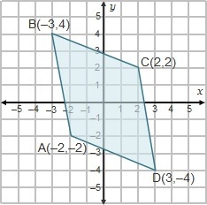 Complete the proof to show that ABCD is a parallelogram. The slope of BC is . The-example-1