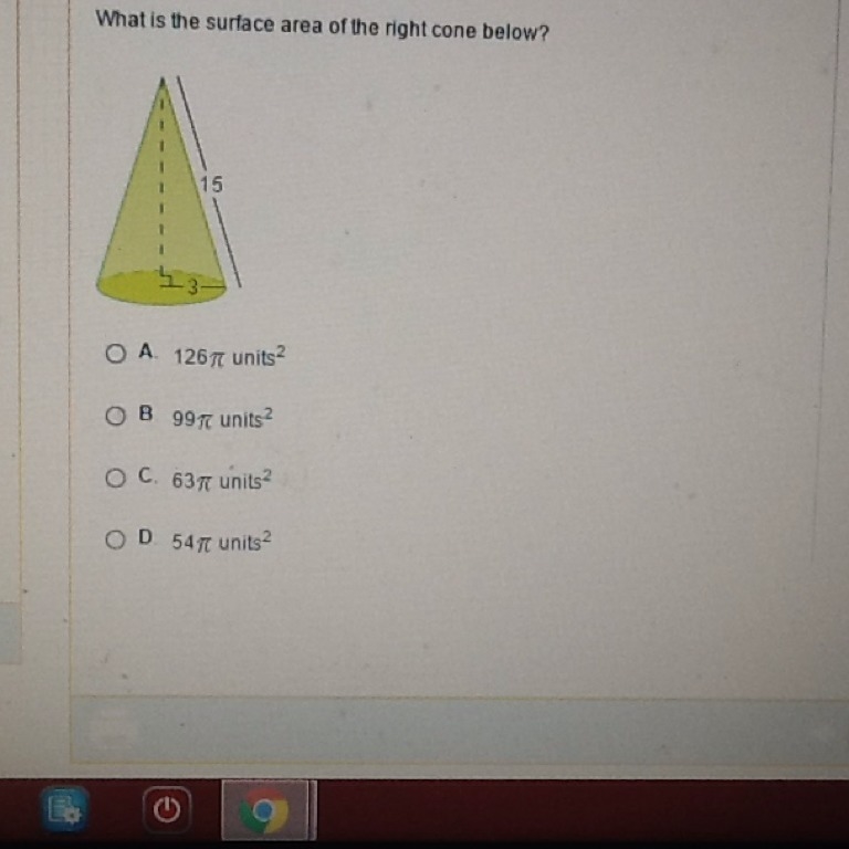 What is the surface area of the right cone below-example-1