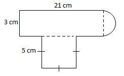 Identify the area of the figure rounded to the nearest tenth-example-1