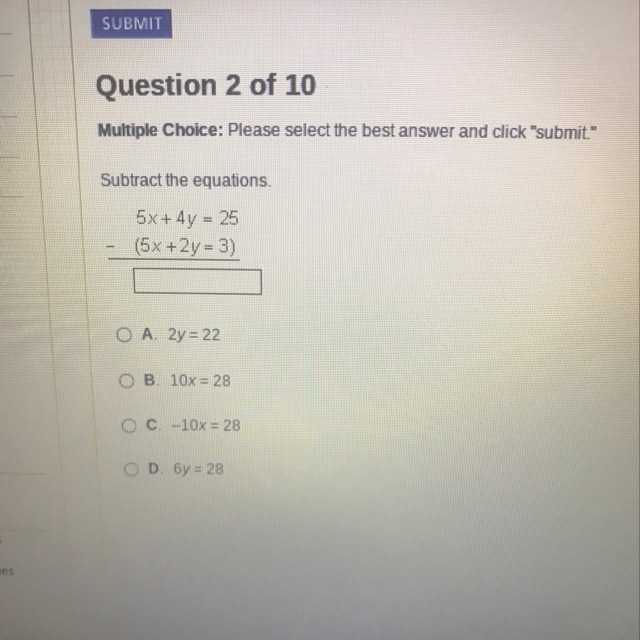 Subtract the equation below-example-1