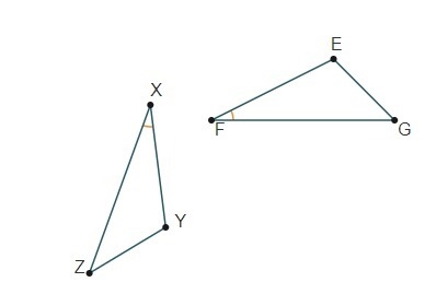 What additional information could be used to prove that ΔXYZ ≅ ΔFEG using ASA or AAS-example-1