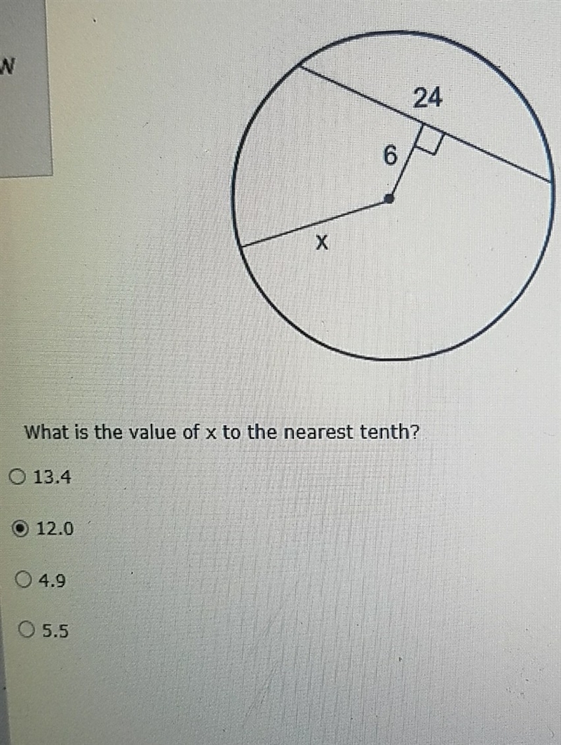 What is the value of x to the nearest tenth-example-1