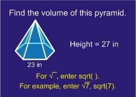 I need help find the volume of this hexagon based pyramid! please write steps and-example-1