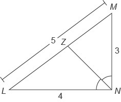 This figure shows △LMN . NZ is the angle bisector of ∠LNM . What is LZ ? Enter your-example-1