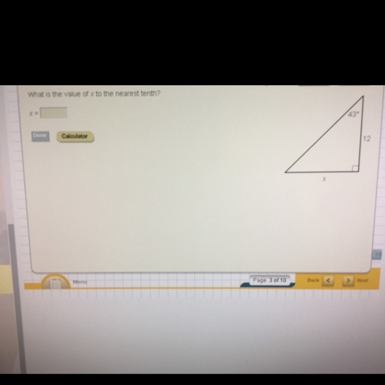 What is the value of X to the nearest tenth ?-example-1