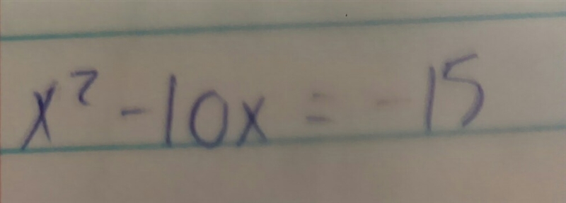 Solve the equation using the quadratic formula : x^2-10x+25=18-example-1