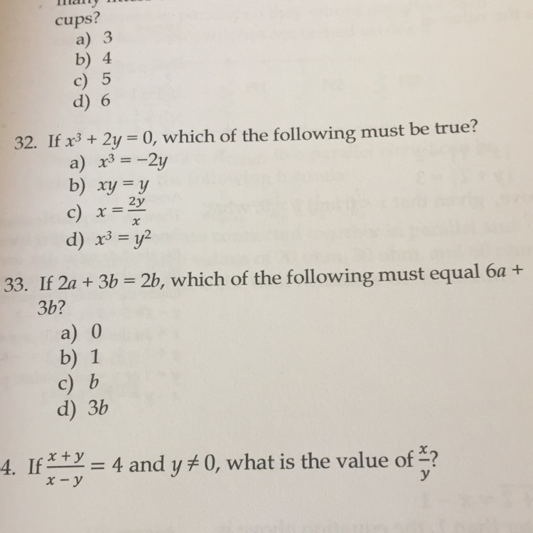 How do you do #33? According to this book, the answer is A) 0. I have no idea how-example-1