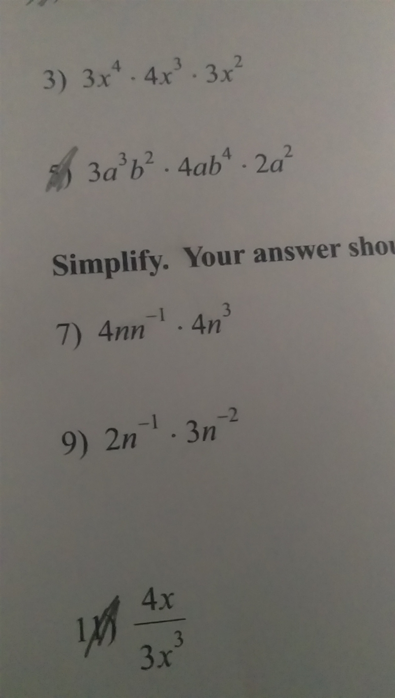 4nn^-1x4n^3 should only contain positive exponents-example-1