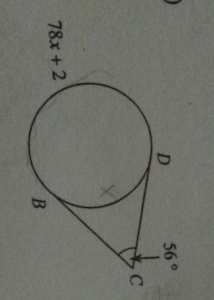 How to find the missing angle in a triangle with tangent-example-1