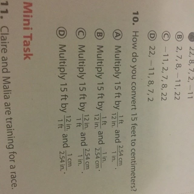 How do you convert 15 feet to centimeters?-example-1