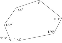 What is the value of x in this heptagon?-example-1