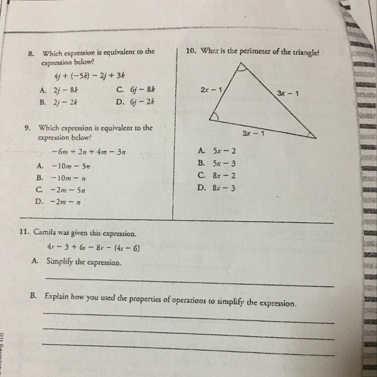 PLS HELP ME ASAP FOR 8, 9, 10, and 11!!! (SHOW WORK!!! FOR ALL SHOW WORK!!!!! +LOTS-example-1