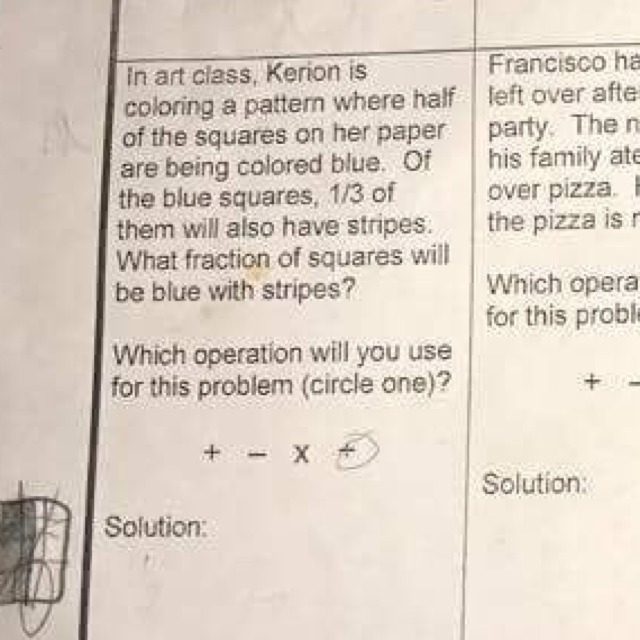 In our class Kieron is coloring a pattern where half of the squares on her paper are-example-1