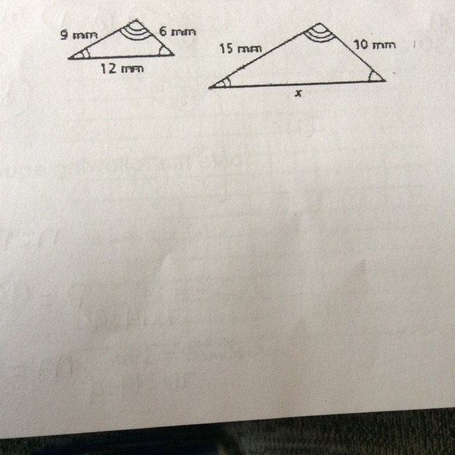 Find the unknown length given that the triangles are similar.-example-1