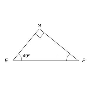 What is the measure of ∠F? A. 41° B. 39° C. 131° D. 139°-example-1