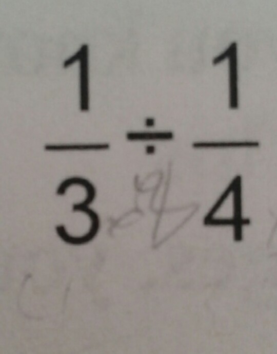 One third divided by one fourth-example-1