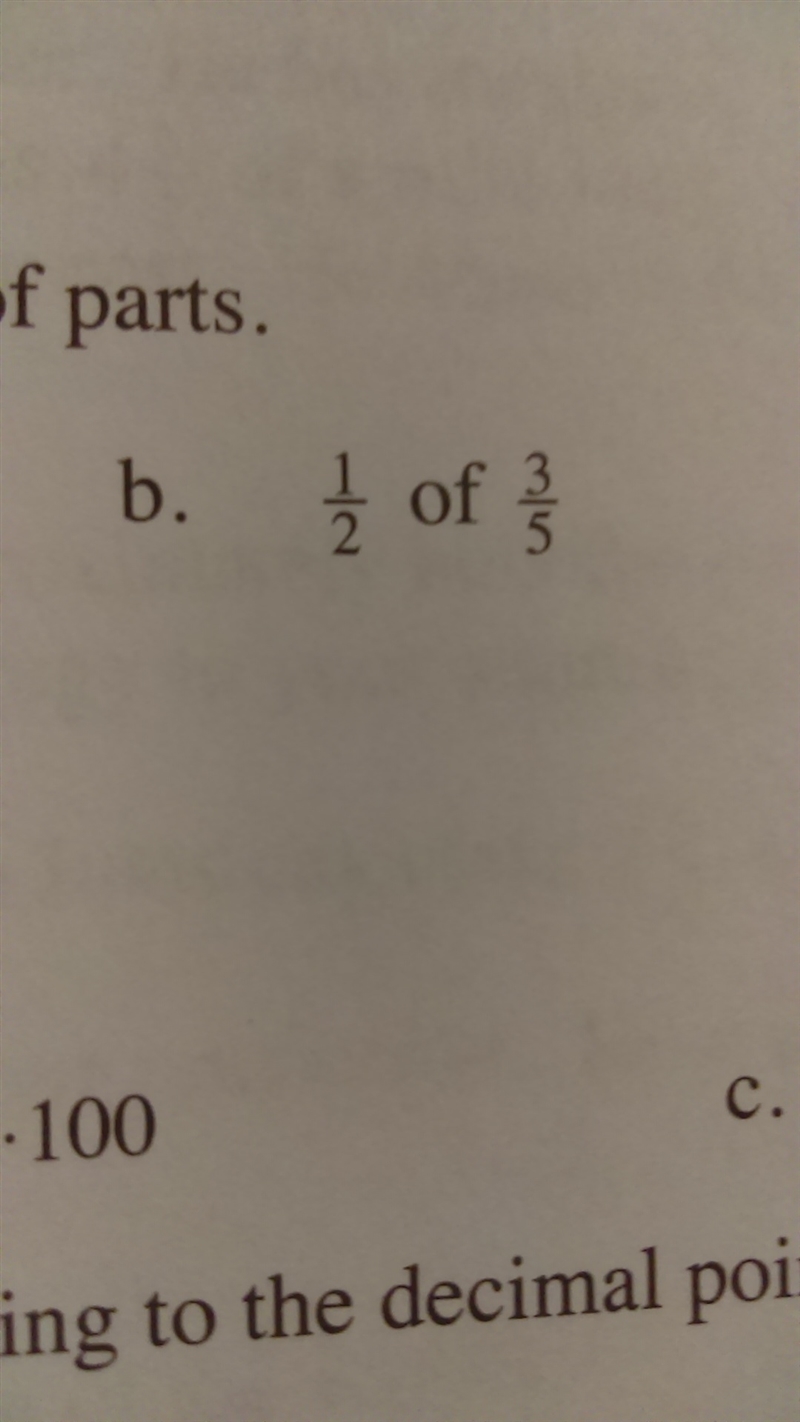 How do I find the answer for 1/2 of 3/5-example-1