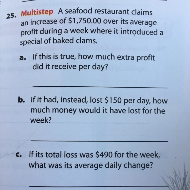 A seafood restaurant claims an increase of $1,750.00 over its average profit during-example-1