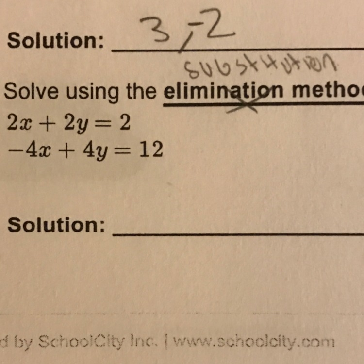 How do I solve using substitute method-example-1