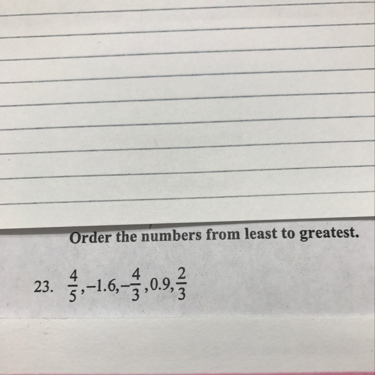 Order the numbers from least to greatest.-example-1