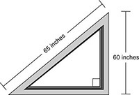 What is the length of the third side of the window frame below? (Figure is not drawn-example-1