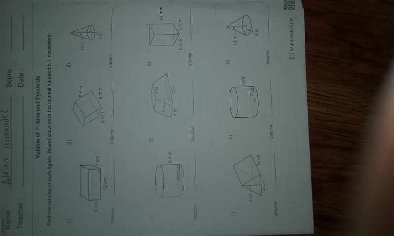 Please Answer All Of These Questions, It's About Finding The Volume, I think.-example-1