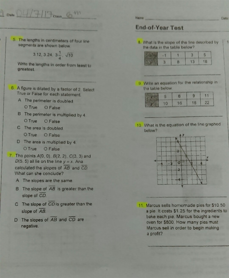 Help answer questions 5-11-example-1