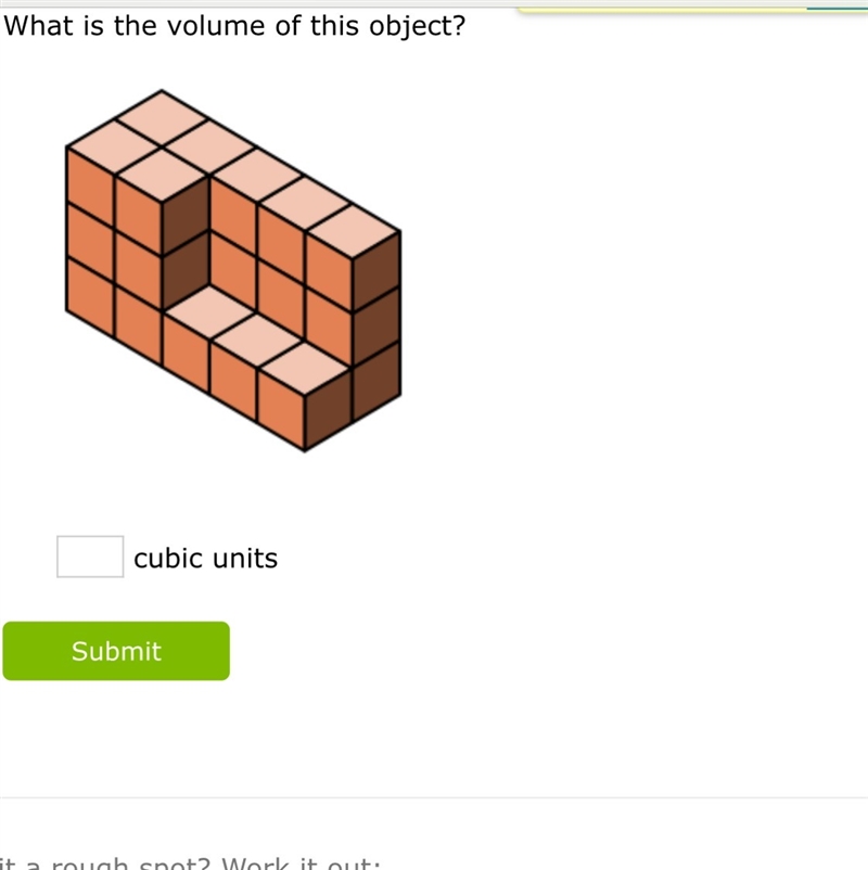 What is the volume of this cubic unit object??-example-1