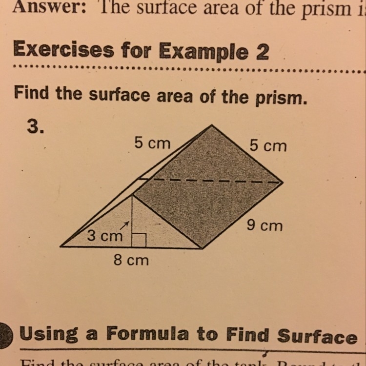 Find the surface area of triangular prism.-example-1