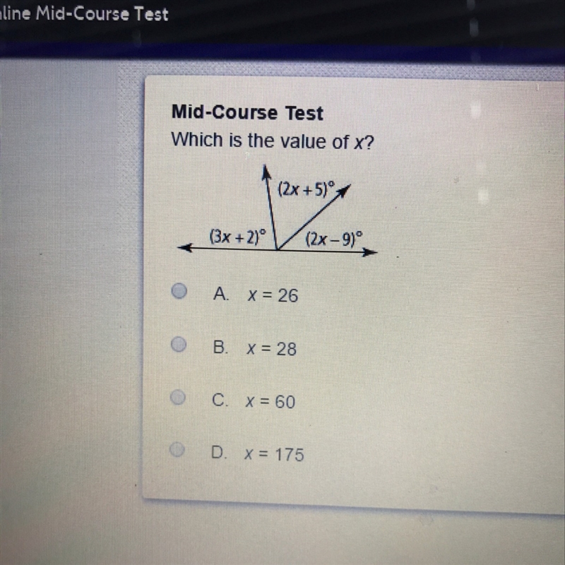 What is the value of x ? Help in Geometry-example-1