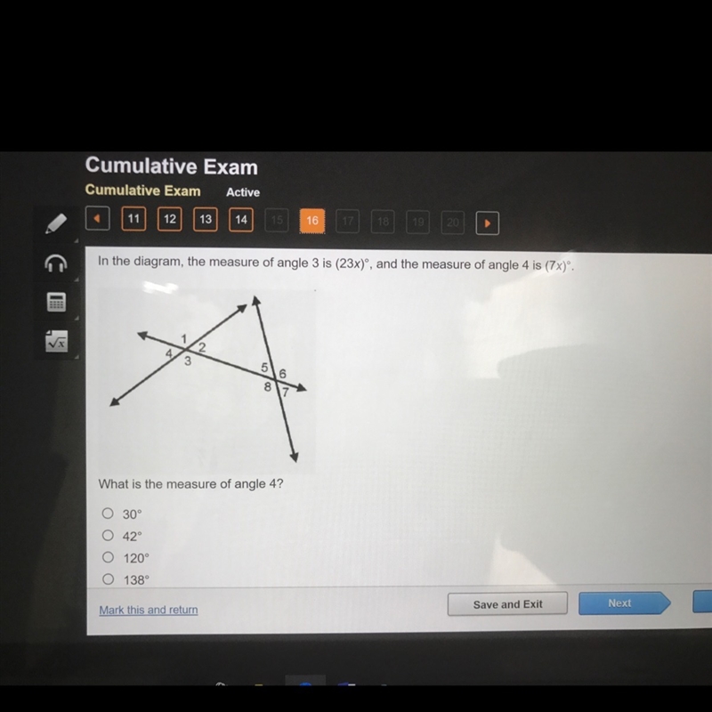 What is the measure of angle 4?-example-1