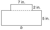 The area of the following composite figure is 74 square inches. What is the value-example-1