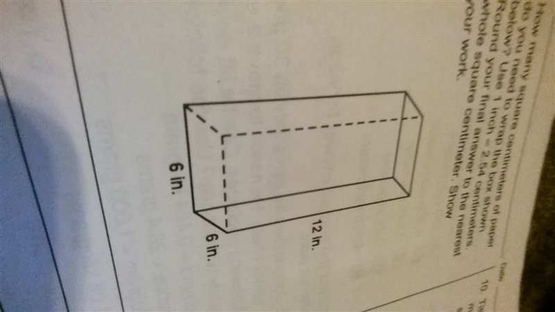 How many square centimeters of paper do you need to wrap the box shown below? Use-example-1