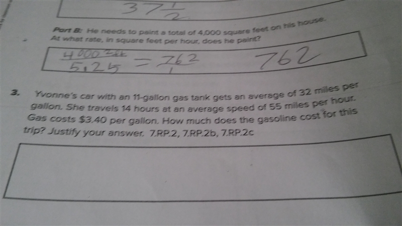 Yvonne's car with an 11-gallon gas tank gets an average of 32 miles per gallon. She-example-1