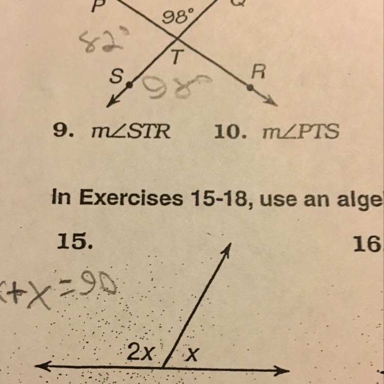 Find measure of angle labeled X-example-1