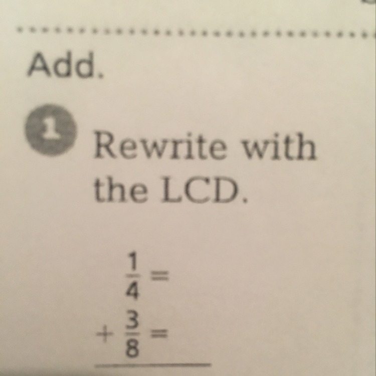 Rewrite with the LCD-example-1