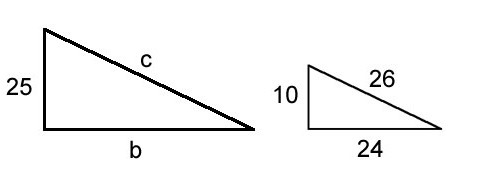 Using the similar figures below, find the missing values. Show all work that leads-example-1