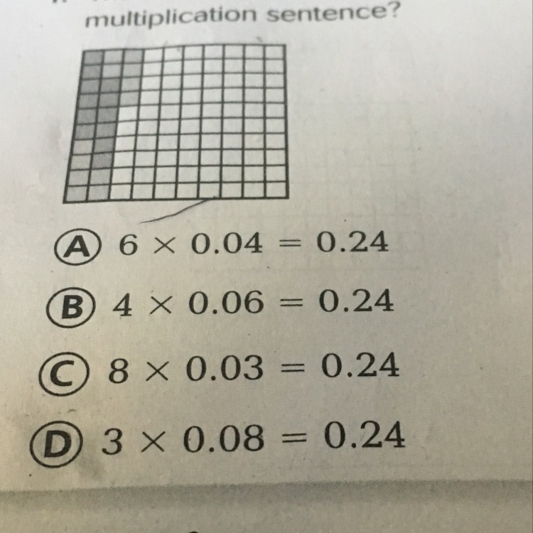 The model below represents which multiplication sentence ?-example-1