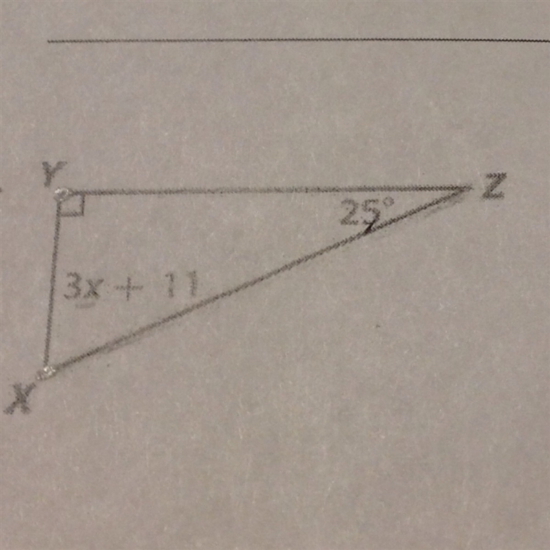 3x+11 in a right angle-example-1