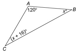 HELP ME PLEASE!!! What is the measure of angle B in the triangle? Enter your answer-example-1